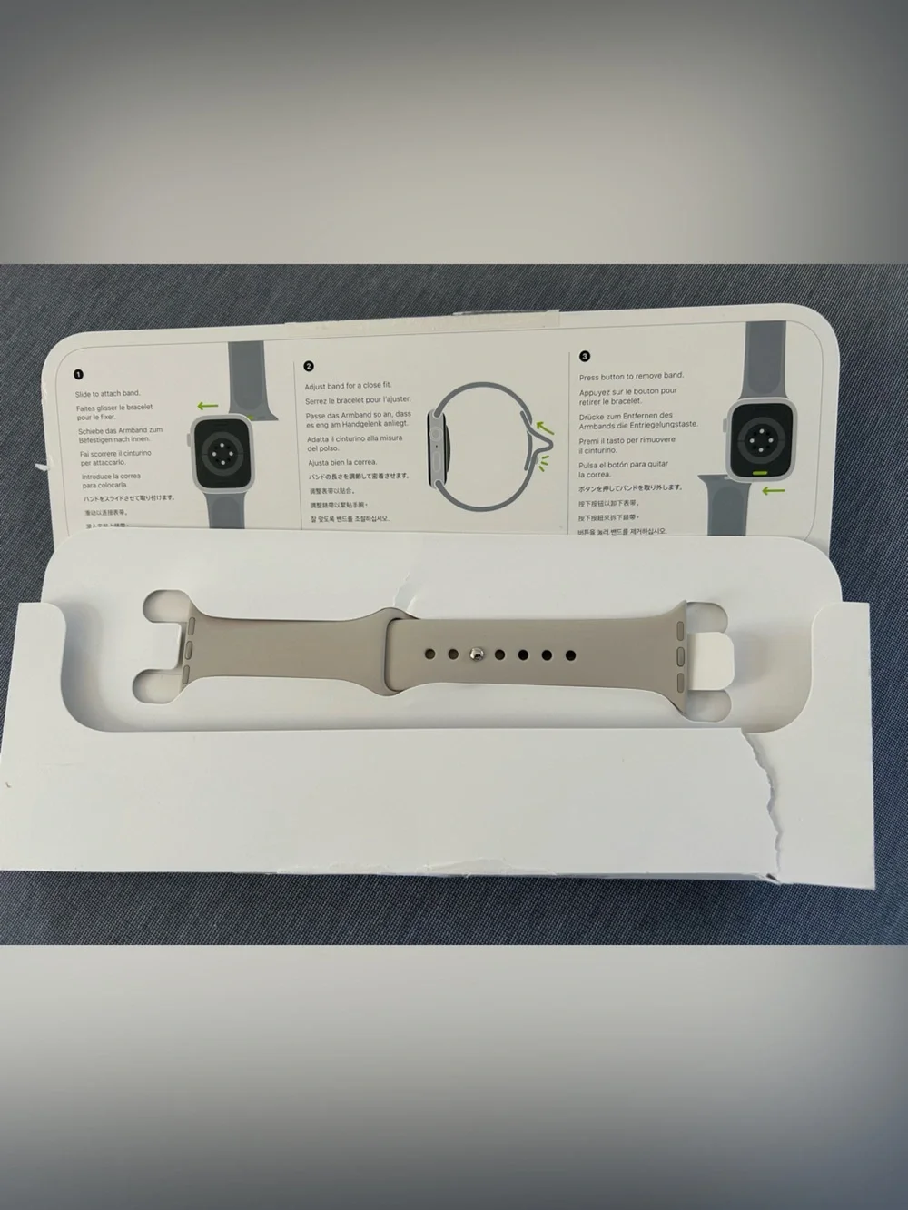 New! Apple Watch Silicone Sport Watch Band - Taupe/Beige 41mm S/M